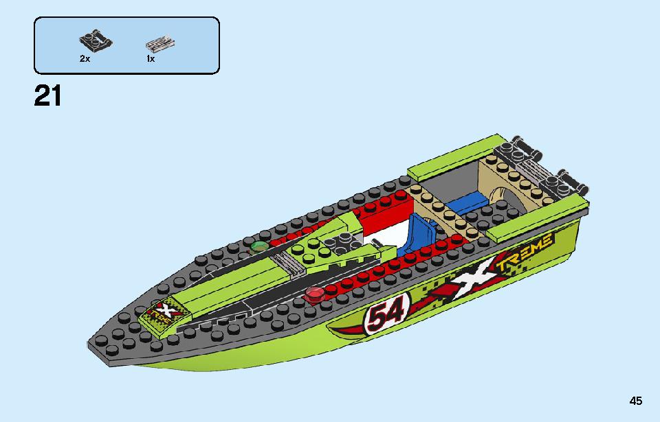 Race Boat Transporter 60254 LEGO information LEGO instructions 45 page