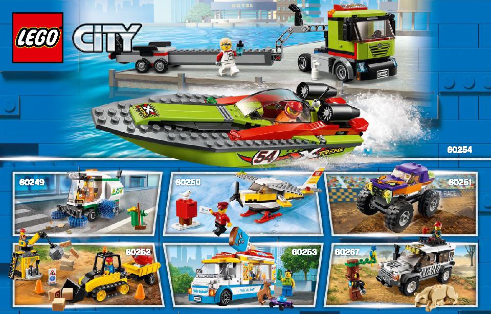 Race Boat Transporter 60254 LEGO information LEGO instructions 67 page