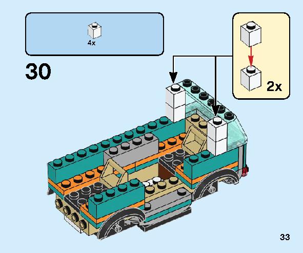 ガソリンスタンド 60257 レゴの商品情報 レゴの説明書・組立方法 33 page