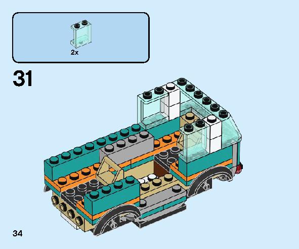 ガソリンスタンド 60257 レゴの商品情報 レゴの説明書・組立方法 34 page