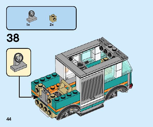 ガソリンスタンド 60257 レゴの商品情報 レゴの説明書・組立方法 44 page