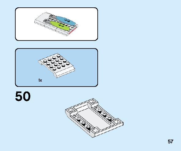 ガソリンスタンド 60257 レゴの商品情報 レゴの説明書・組立方法 57 page