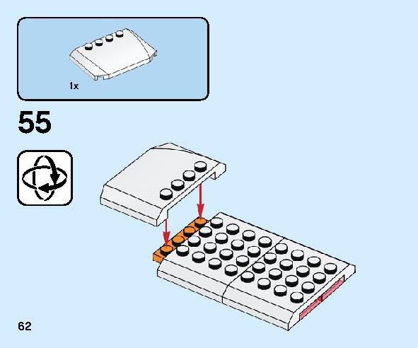 ガソリンスタンド 60257 レゴの商品情報 レゴの説明書・組立方法 62 page