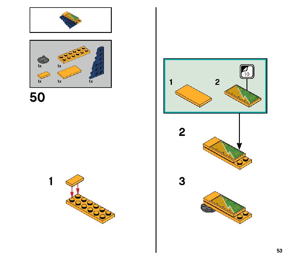 エル・フエゴのスタント飛行機 70429 レゴの商品情報 レゴの説明書・組立方法 53 page