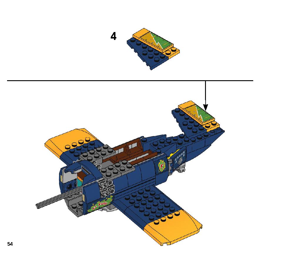エル・フエゴのスタント飛行機 70429 レゴの商品情報 レゴの説明書・組立方法 54 page