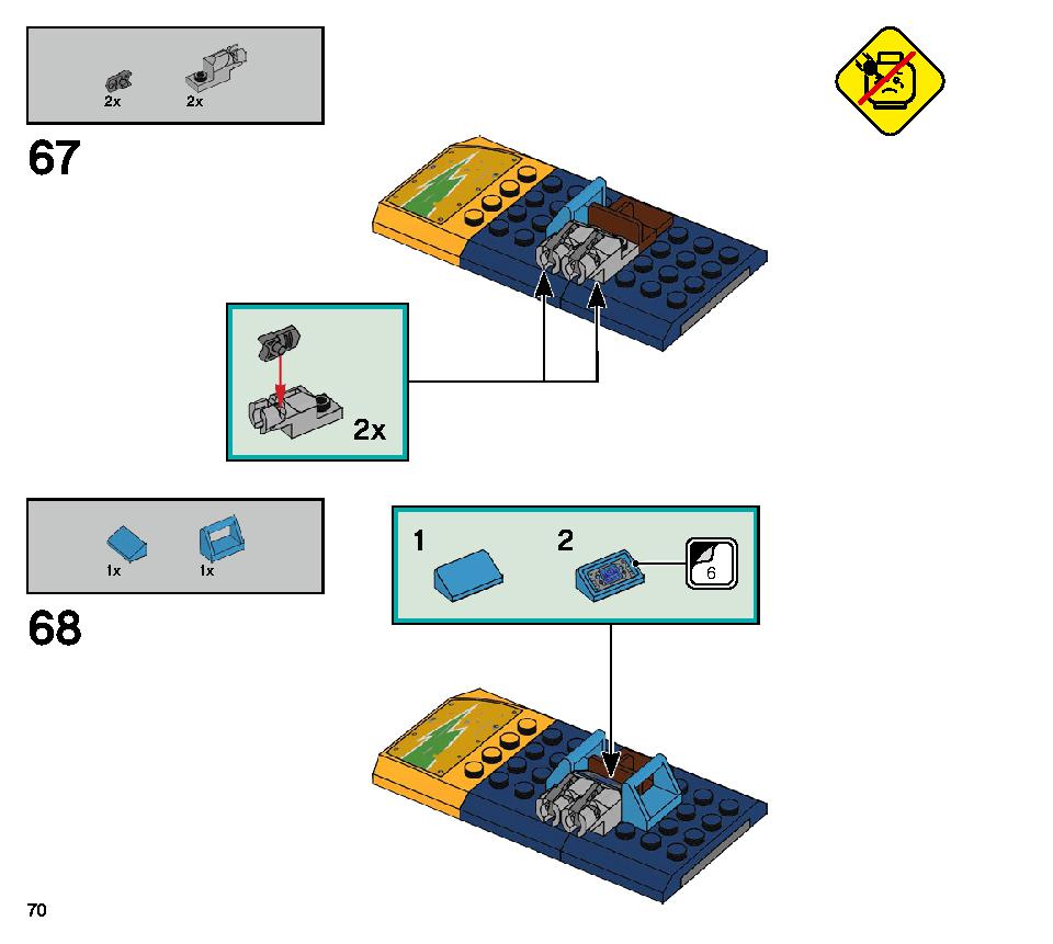 エル・フエゴのスタント飛行機 70429 レゴの商品情報 レゴの説明書・組立方法 70 page