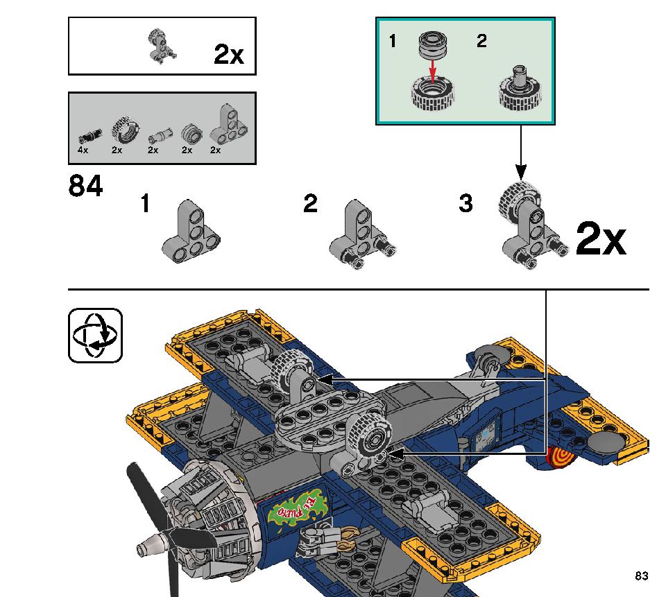 エル・フエゴのスタント飛行機 70429 レゴの商品情報 レゴの説明書・組立方法 83 page