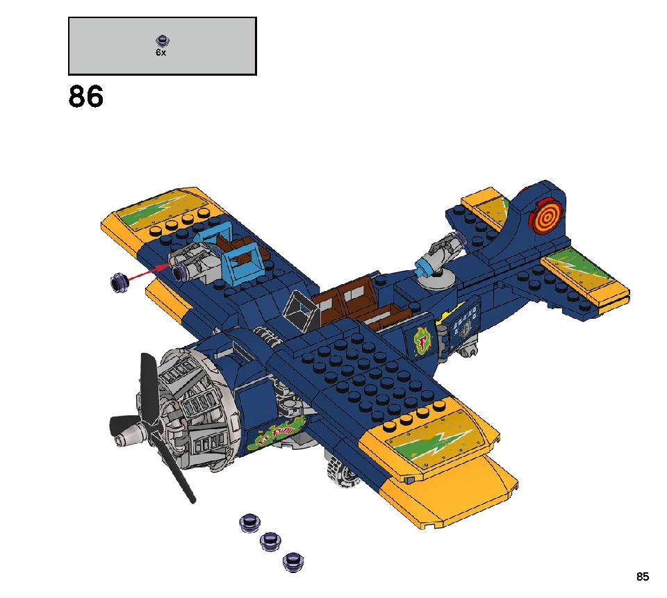エル・フエゴのスタント飛行機 70429 レゴの商品情報 レゴの説明書・組立方法 85 page