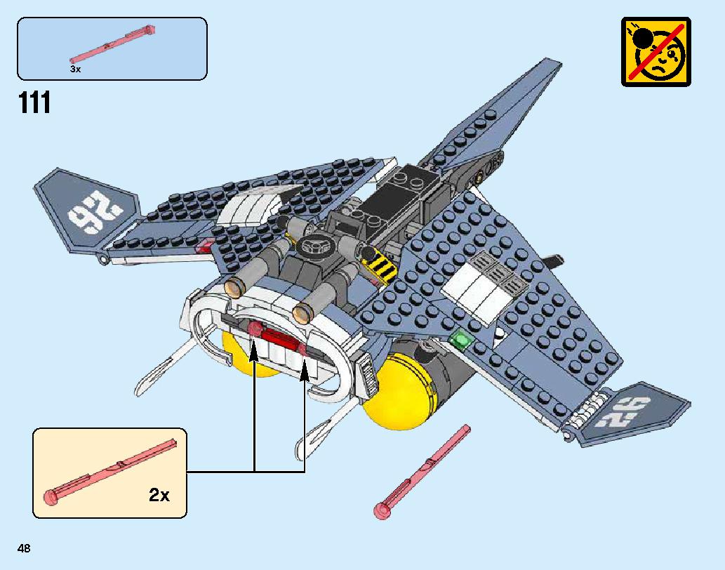 Manta Ray Bomber 70609 レゴの商品情報 レゴの説明書・組立方法 48 page