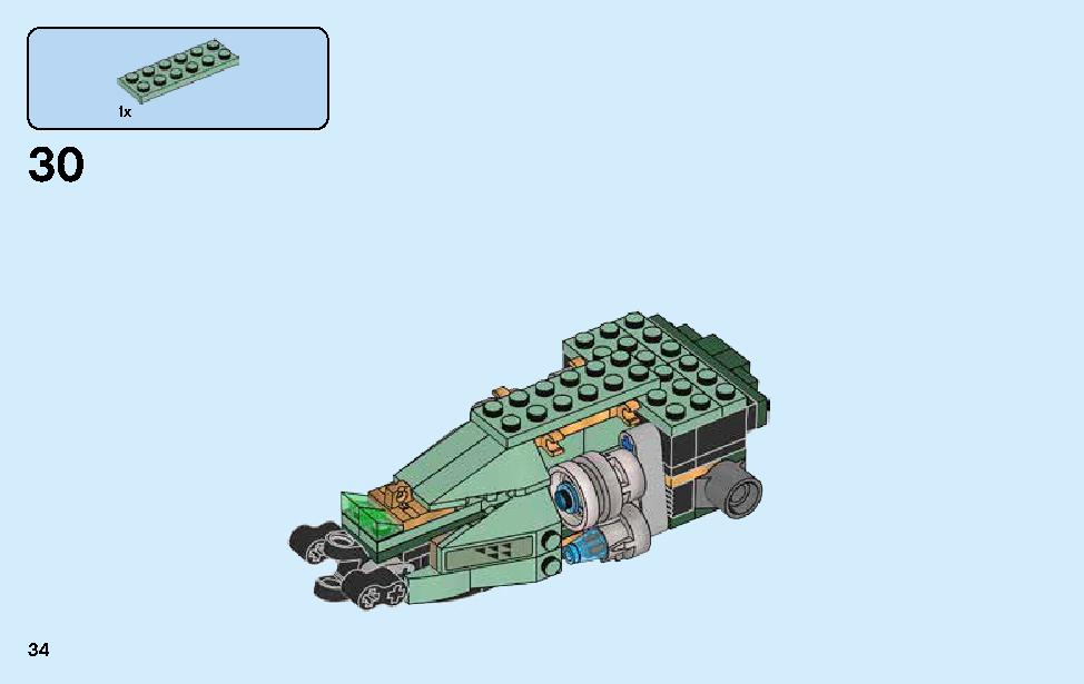 Green Ninja Mech Dragon 70612 LEGO information LEGO instructions 34 page