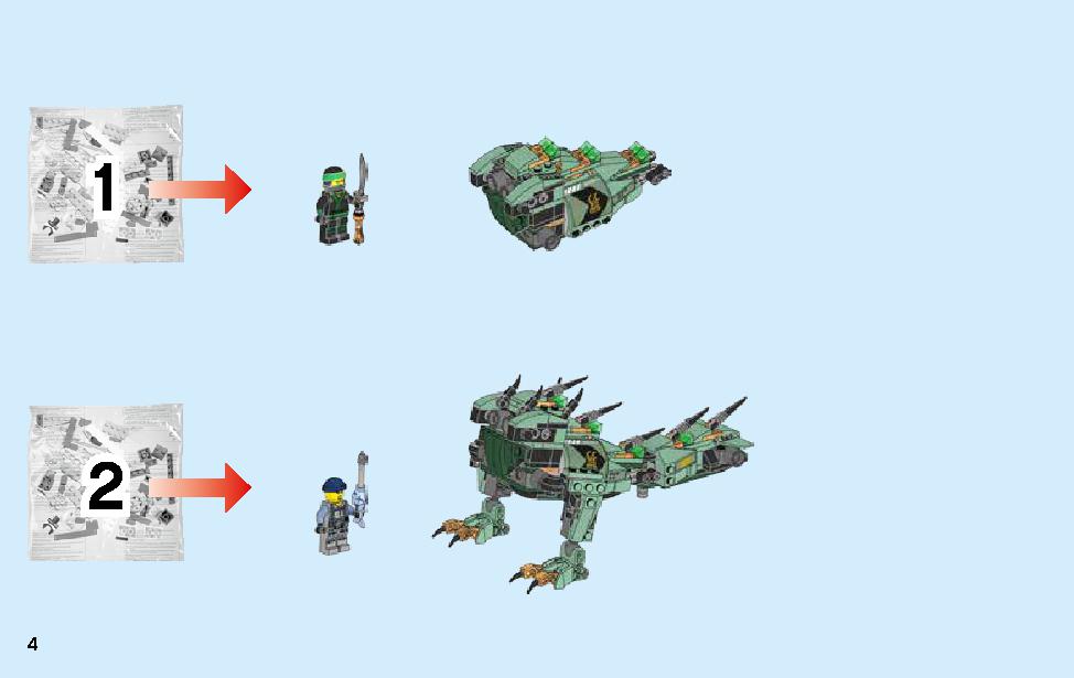 Green Ninja Mech Dragon 70612 LEGO information LEGO instructions 4 page