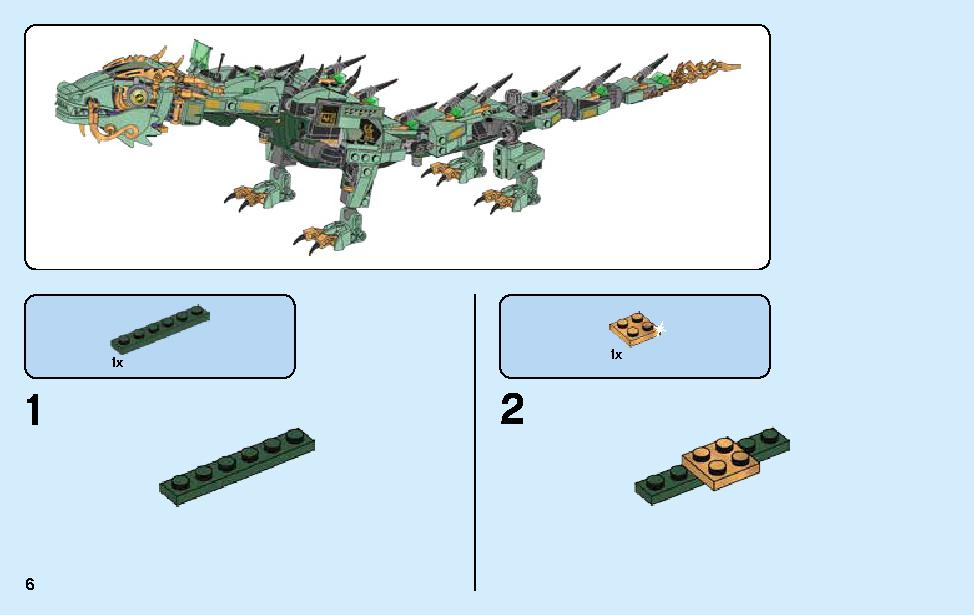Green Ninja Mech Dragon 70612 LEGO information LEGO instructions 6 page