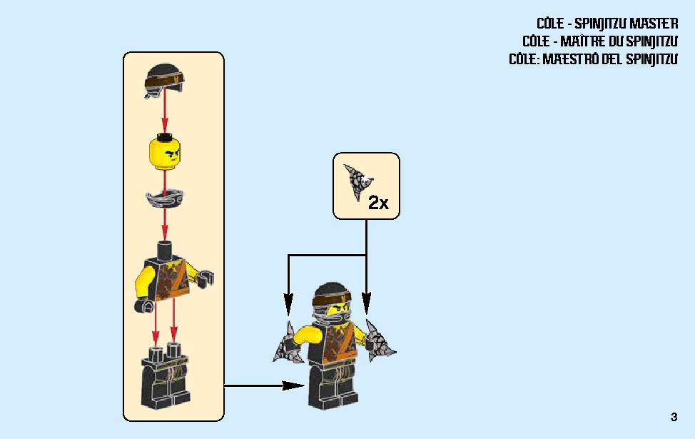 Cole - Spinjitzu Master 70637 LEGO information LEGO instructions 3 page