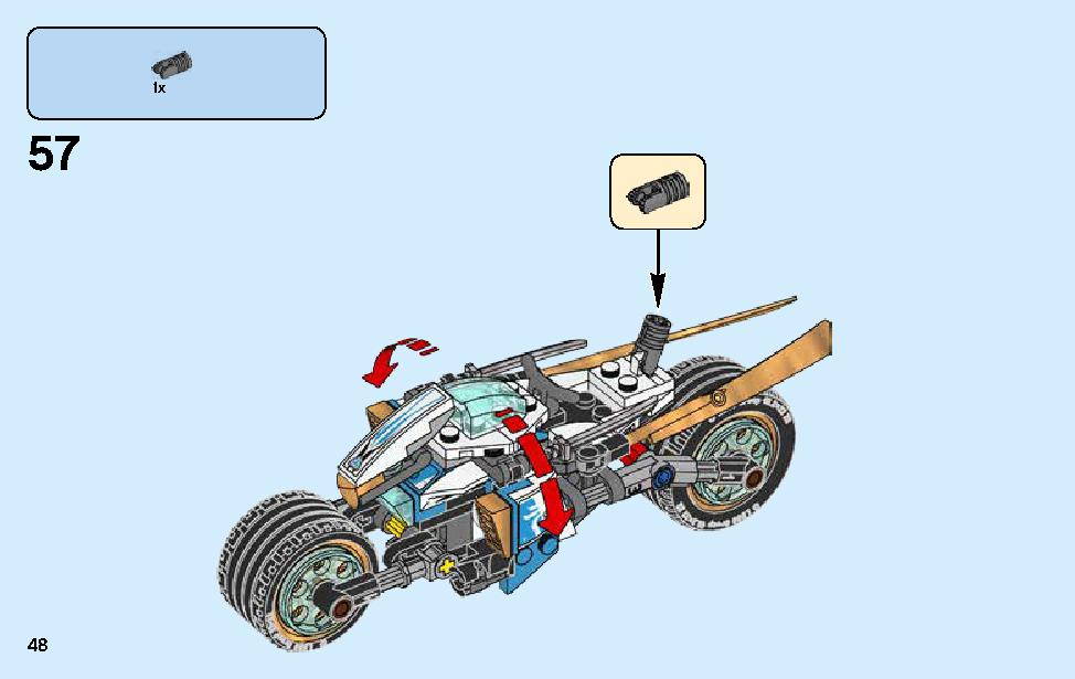 スネーク・ジャガーのバイクバトル 70639 レゴの商品情報 レゴの説明書・組立方法 48 page