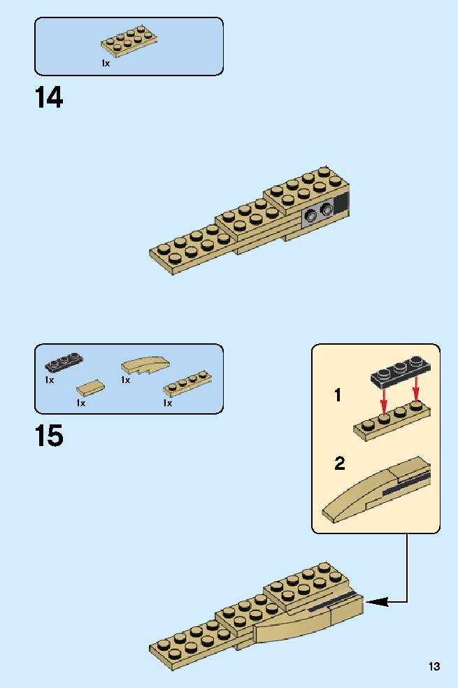Golden Dragon Master 70644 LEGO information LEGO instructions 13 page