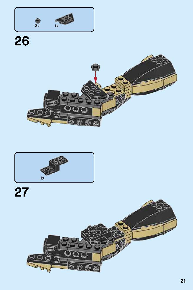 Golden Dragon Master 70644 LEGO information LEGO instructions 21 page