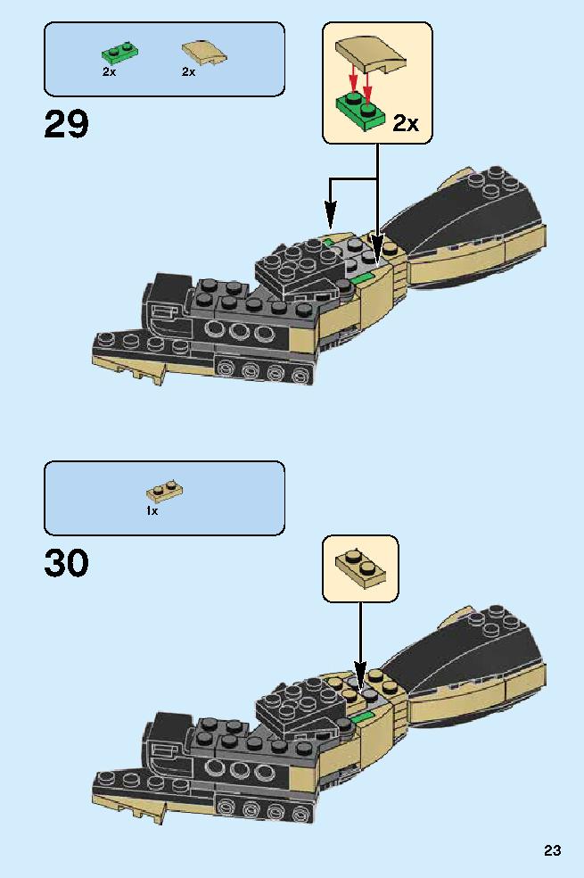 Golden Dragon Master 70644 LEGO information LEGO instructions 23 page