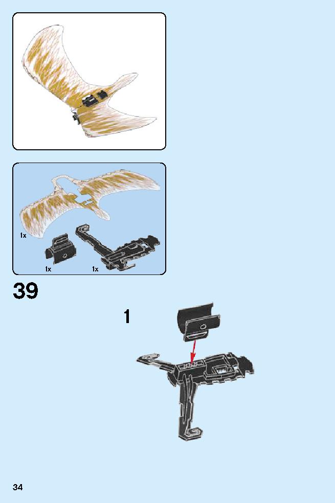 Golden Dragon Master 70644 LEGO information LEGO instructions 34 page