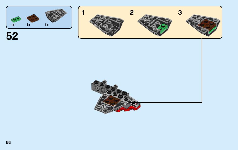 ニンジャ・バトル・ファイター 70650 レゴの商品情報 レゴの説明書・組立方法 56 page
