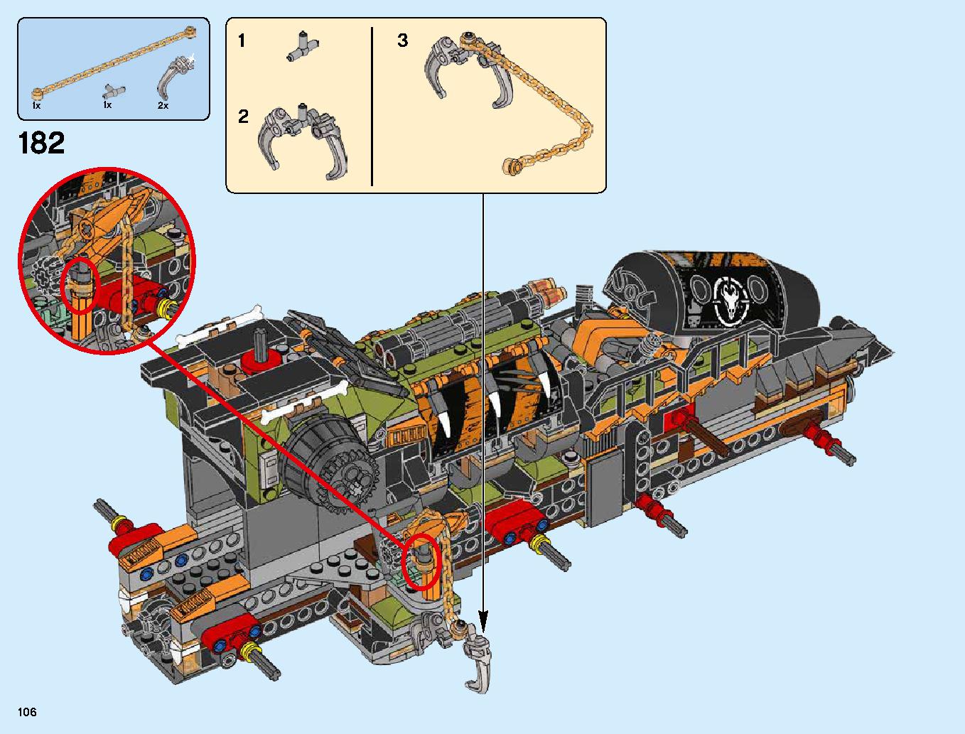 ハンティング・デスストライカー 70654 レゴの商品情報 レゴの説明書・組立方法 106 page
