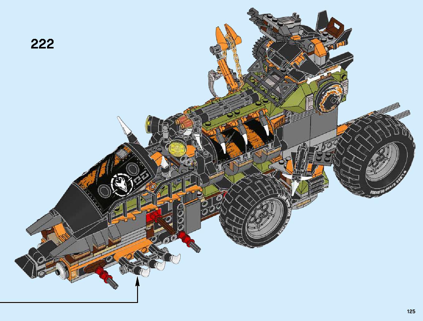ハンティング・デスストライカー 70654 レゴの商品情報 レゴの説明書・組立方法 125 page