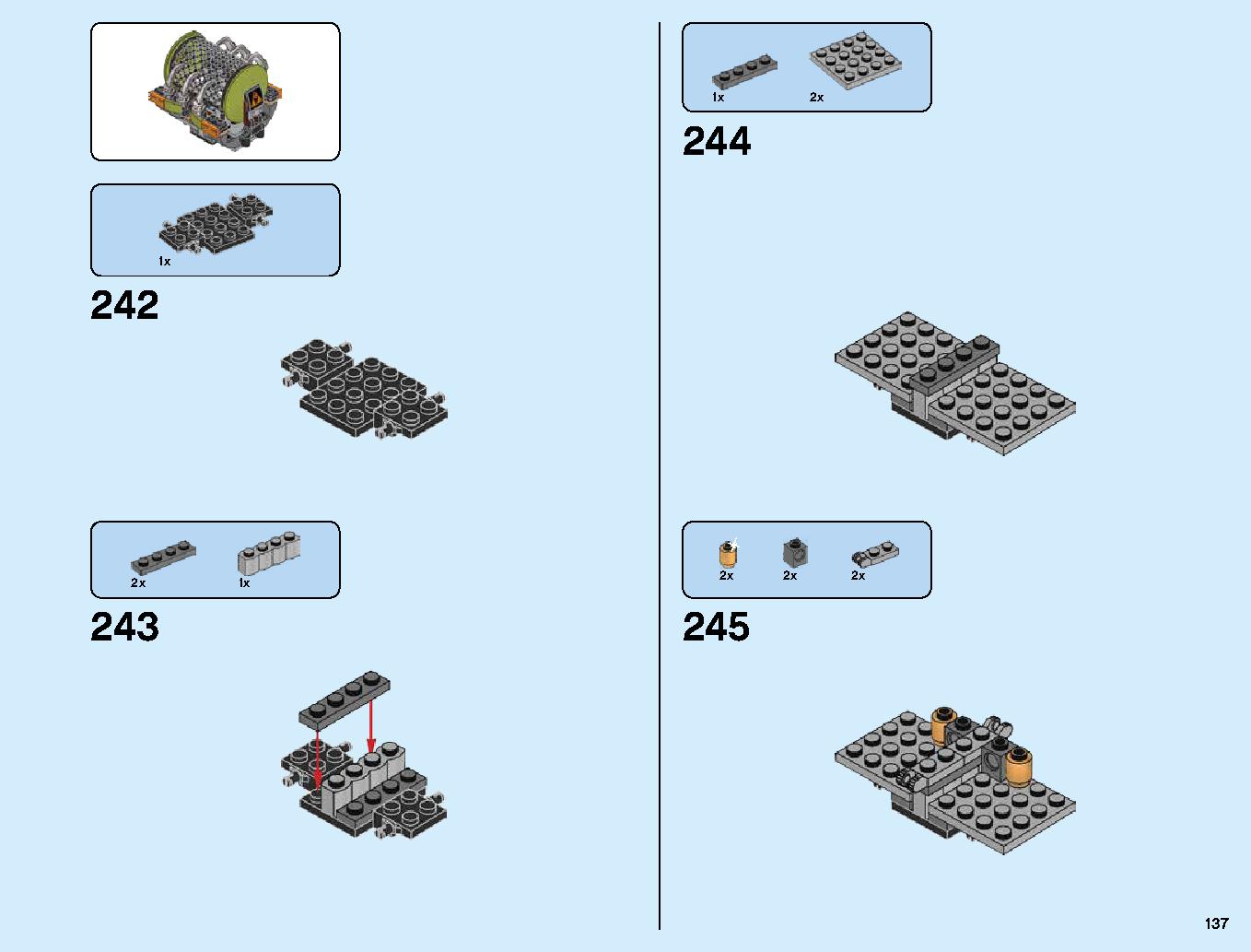 ハンティング・デスストライカー 70654 レゴの商品情報 レゴの説明書・組立方法 137 page