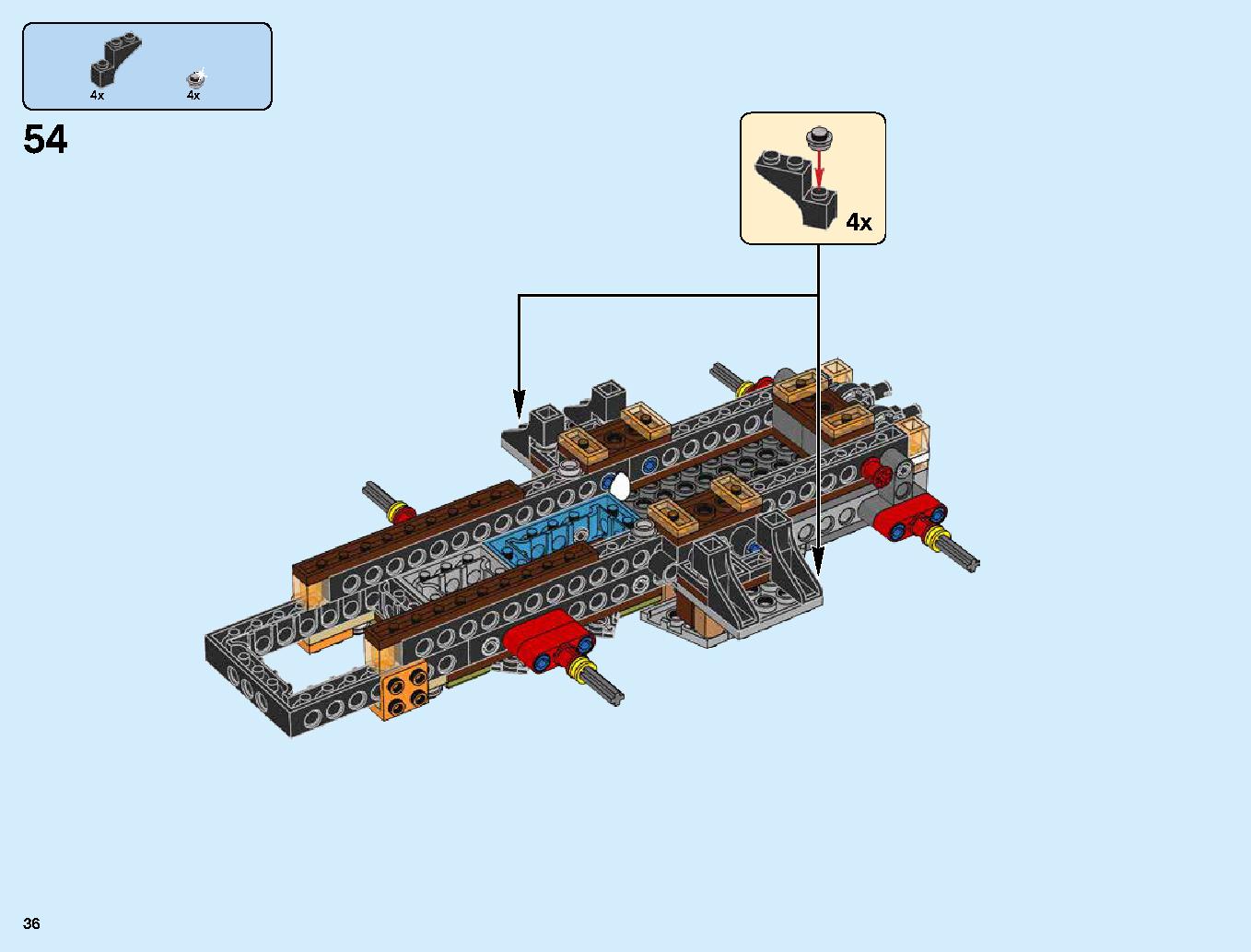 ハンティング・デスストライカー 70654 レゴの商品情報 レゴの説明書・組立方法 36 page