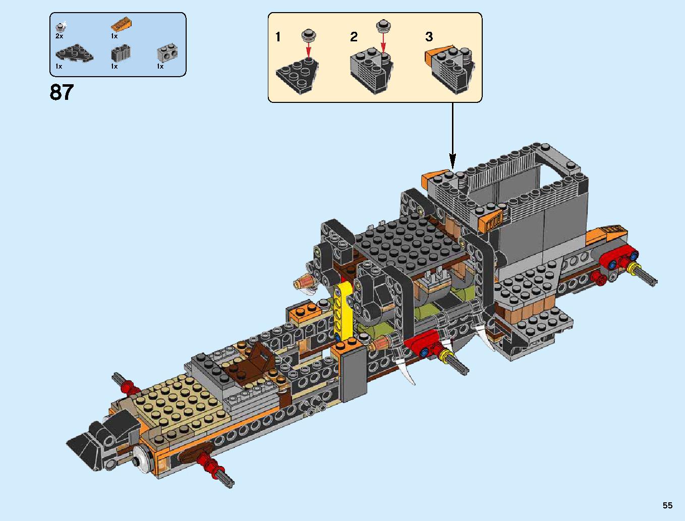 ハンティング・デスストライカー 70654 レゴの商品情報 レゴの説明書・組立方法 55 page