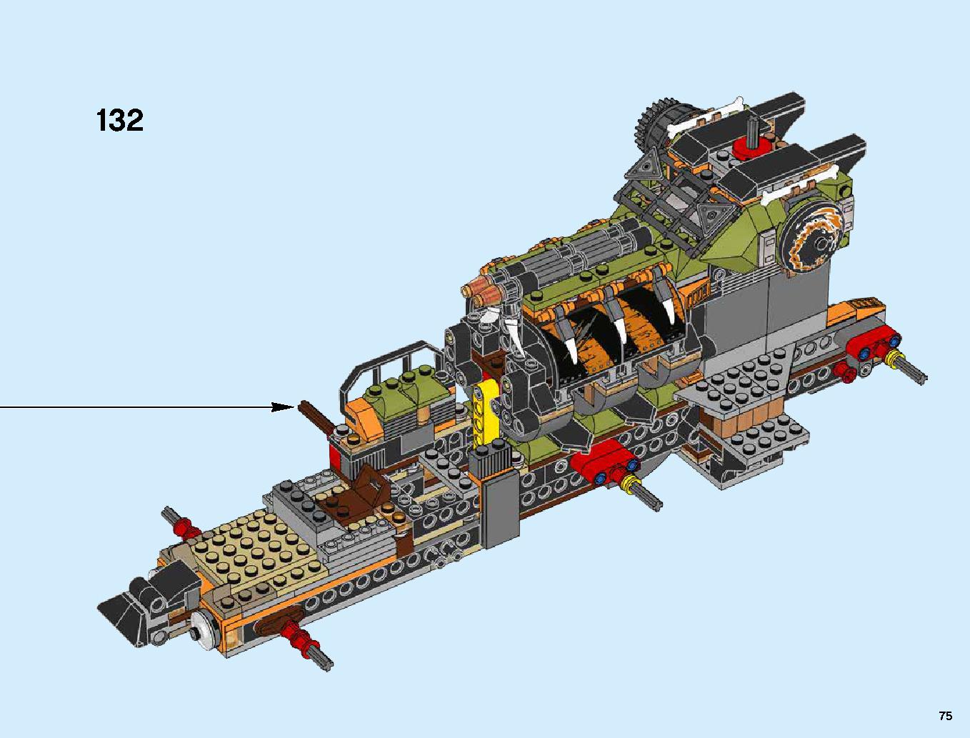ハンティング・デスストライカー 70654 レゴの商品情報 レゴの説明書・組立方法 75 page