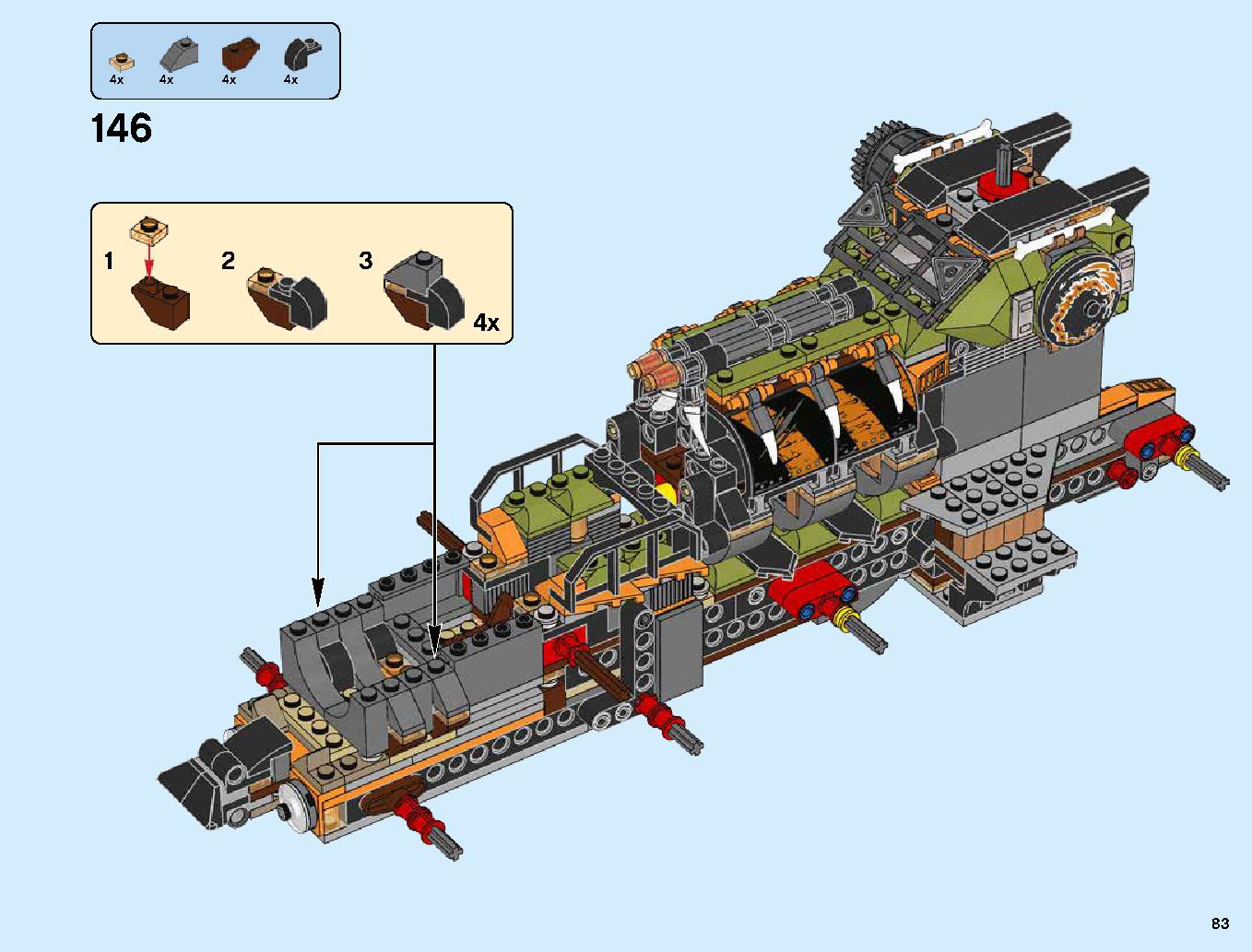 ハンティング・デスストライカー 70654 レゴの商品情報 レゴの説明書・組立方法 83 page