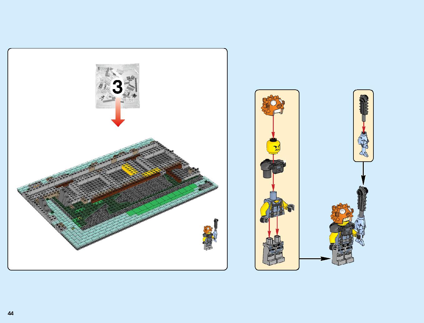 ニンジャゴーシティ・ポートパーク 70657 レゴの商品情報 レゴの説明書・組立方法 44 page