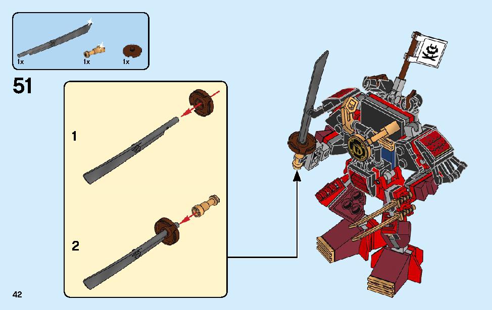 The Samurai Mech 70665 LEGO information LEGO instructions 42 page