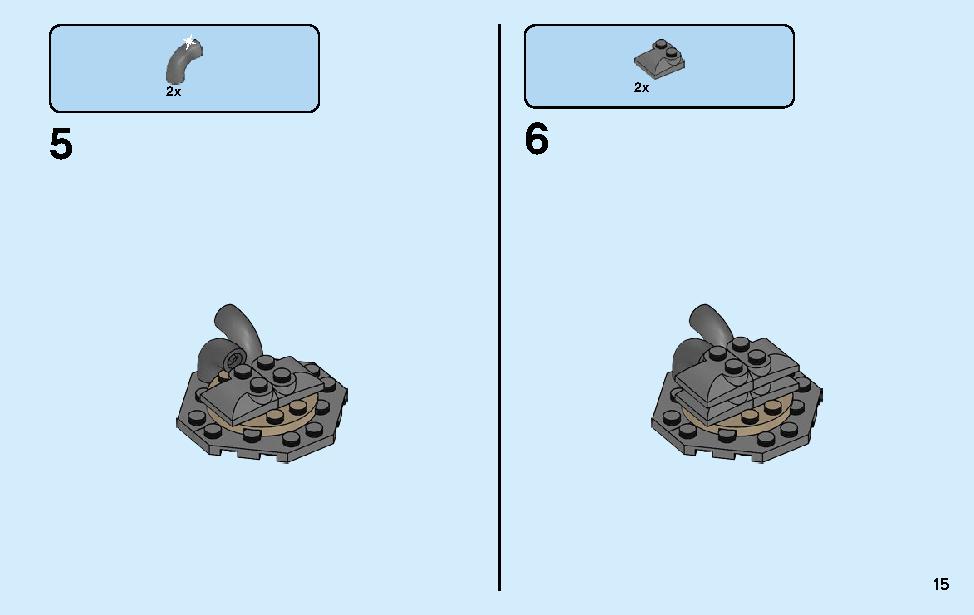 Kai’s Blade Cycle & Zane’s Snowmobile 70667 LEGO information LEGO instructions 15 page
