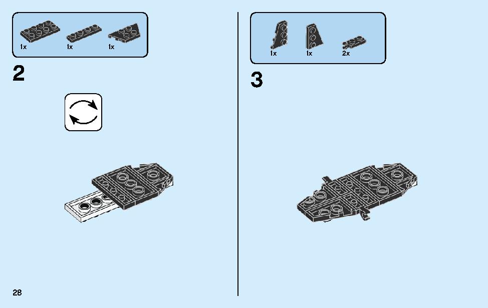 Kai’s Blade Cycle & Zane’s Snowmobile 70667 LEGO information LEGO instructions 28 page