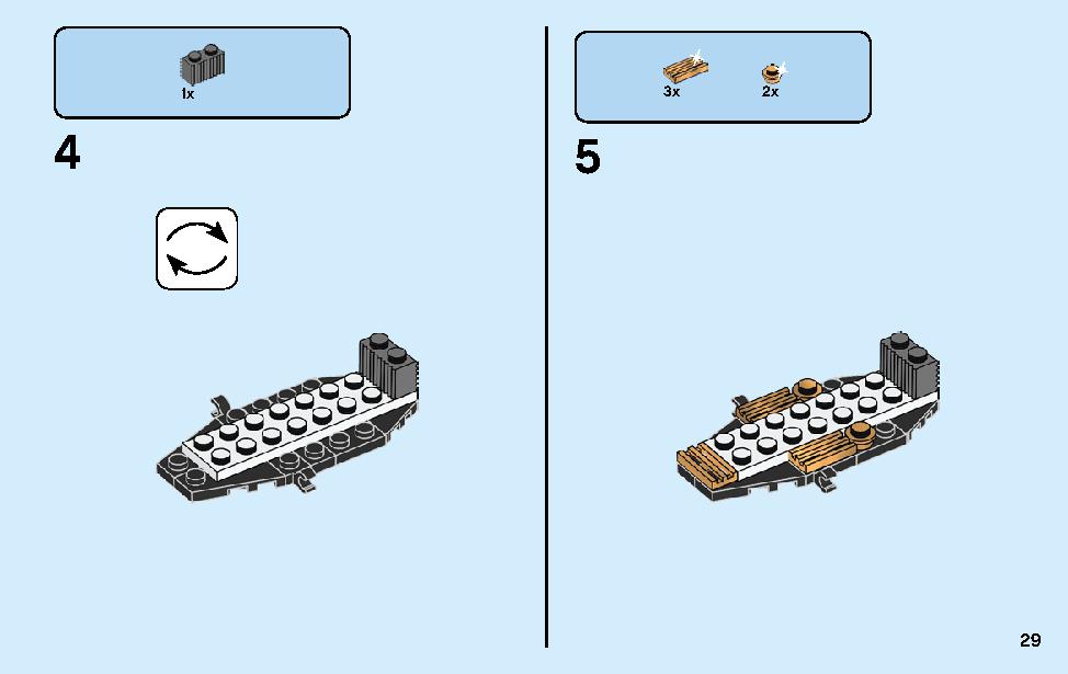 Kai’s Blade Cycle & Zane’s Snowmobile 70667 LEGO information LEGO instructions 29 page