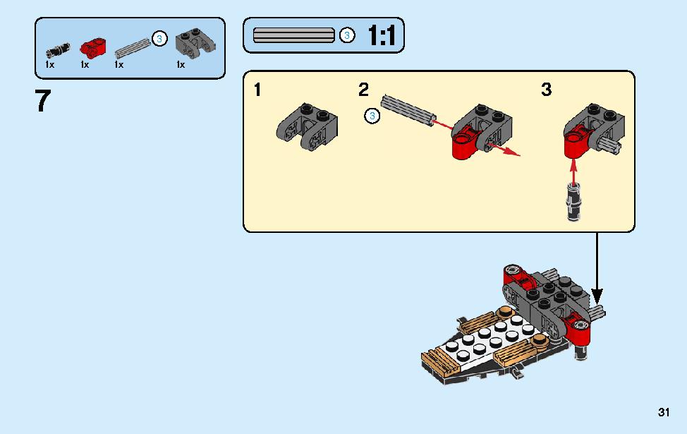 Kai’s Blade Cycle & Zane’s Snowmobile 70667 LEGO information LEGO instructions 31 page