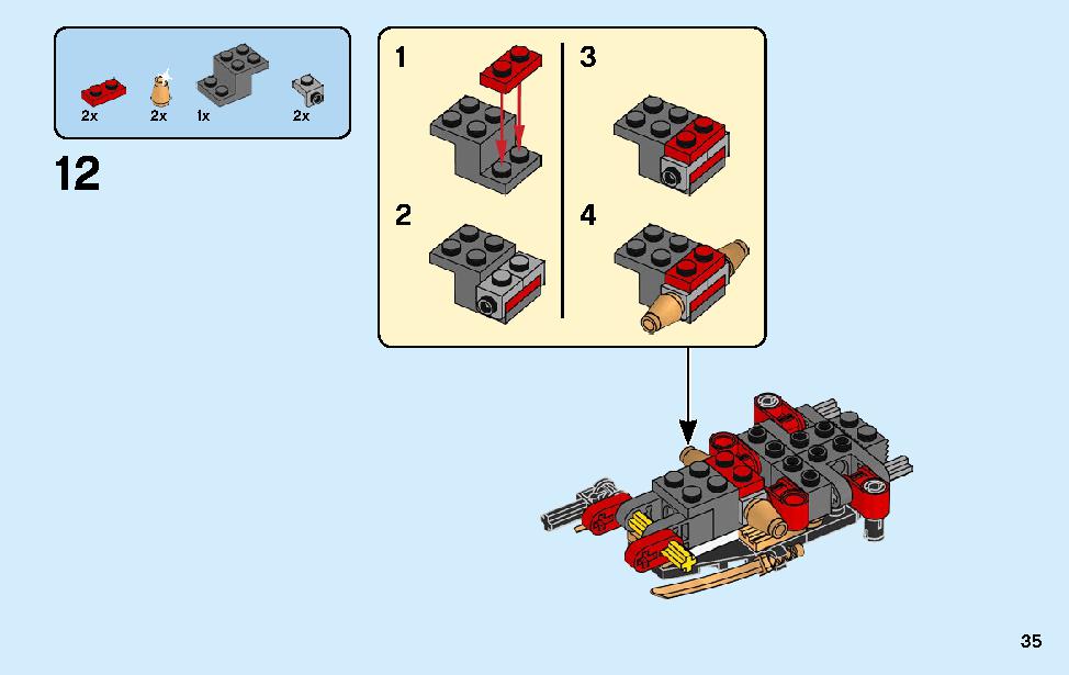 Kai’s Blade Cycle & Zane’s Snowmobile 70667 LEGO information LEGO instructions 35 page