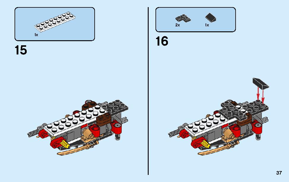 Kai’s Blade Cycle & Zane’s Snowmobile 70667 LEGO information LEGO instructions 37 page