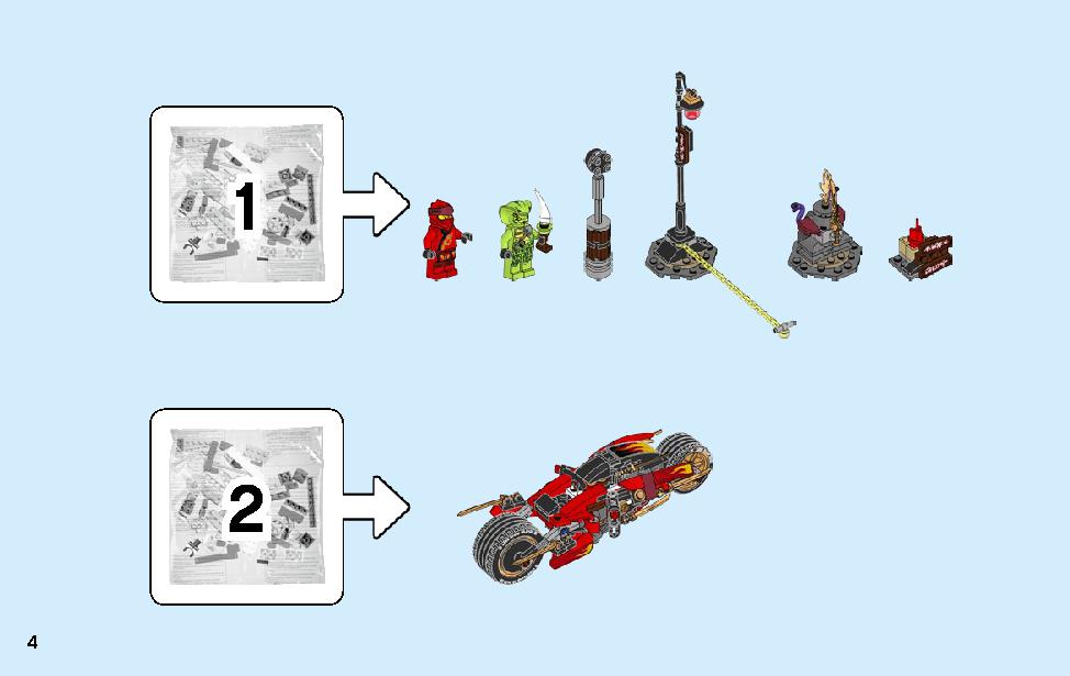 Kai’s Blade Cycle & Zane’s Snowmobile 70667 LEGO information LEGO instructions 4 page