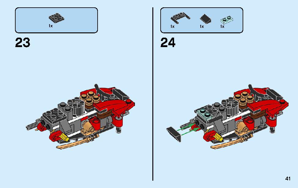 Kai’s Blade Cycle & Zane’s Snowmobile 70667 LEGO information LEGO instructions 41 page