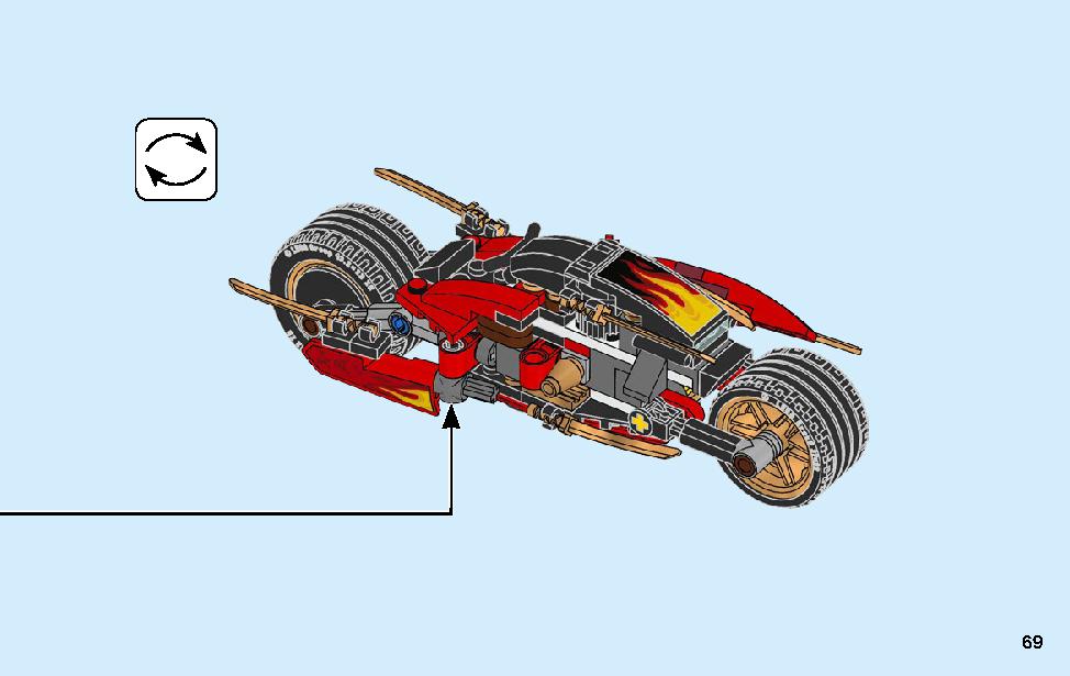 Kai’s Blade Cycle & Zane’s Snowmobile 70667 LEGO information LEGO instructions 69 page