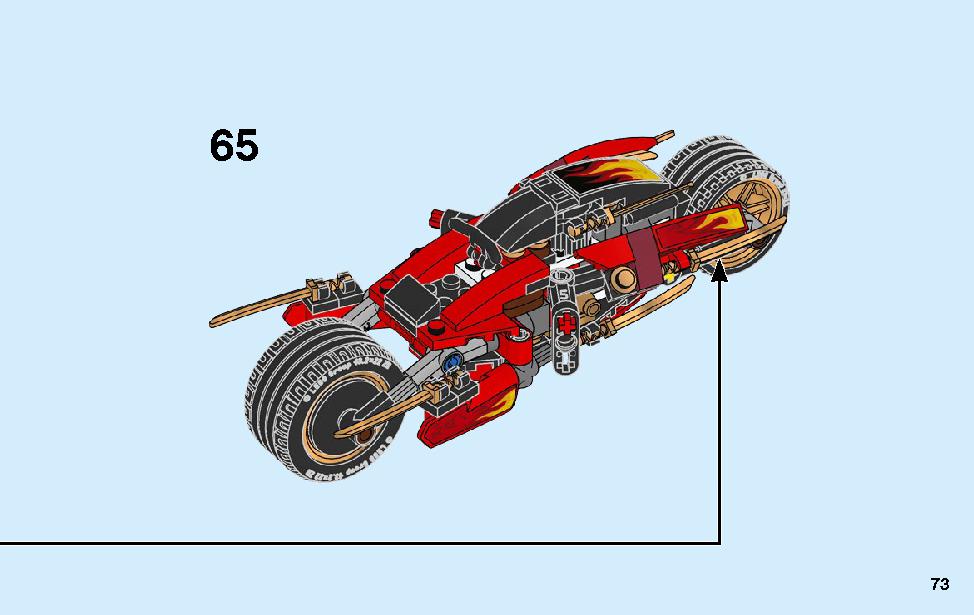 Kai’s Blade Cycle & Zane’s Snowmobile 70667 LEGO information LEGO instructions 73 page