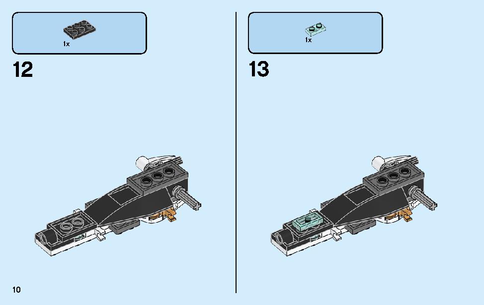 Kai’s Blade Cycle & Zane’s Snowmobile 70667 LEGO information LEGO instructions 10 page