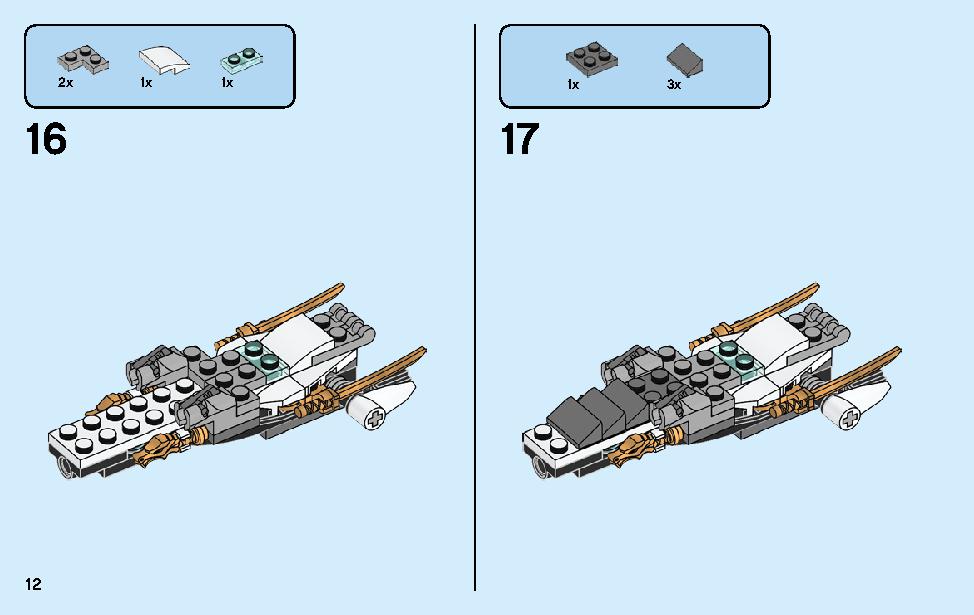 Kai’s Blade Cycle & Zane’s Snowmobile 70667 LEGO information LEGO instructions 12 page
