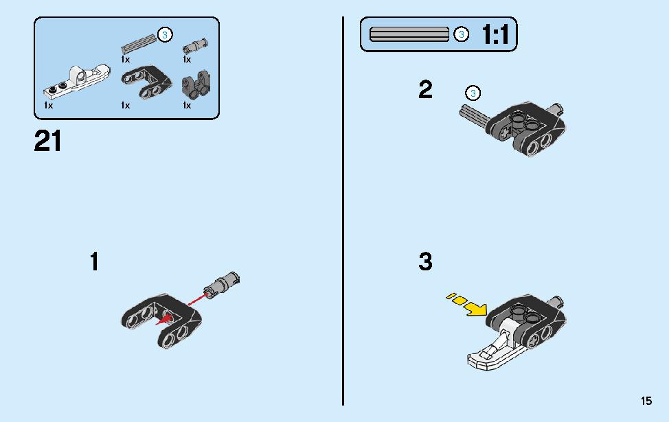 Kai’s Blade Cycle & Zane’s Snowmobile 70667 LEGO information LEGO instructions 15 page