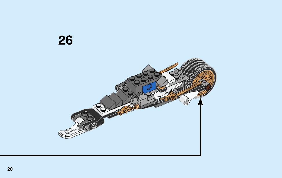 Kai’s Blade Cycle & Zane’s Snowmobile 70667 LEGO information LEGO instructions 20 page