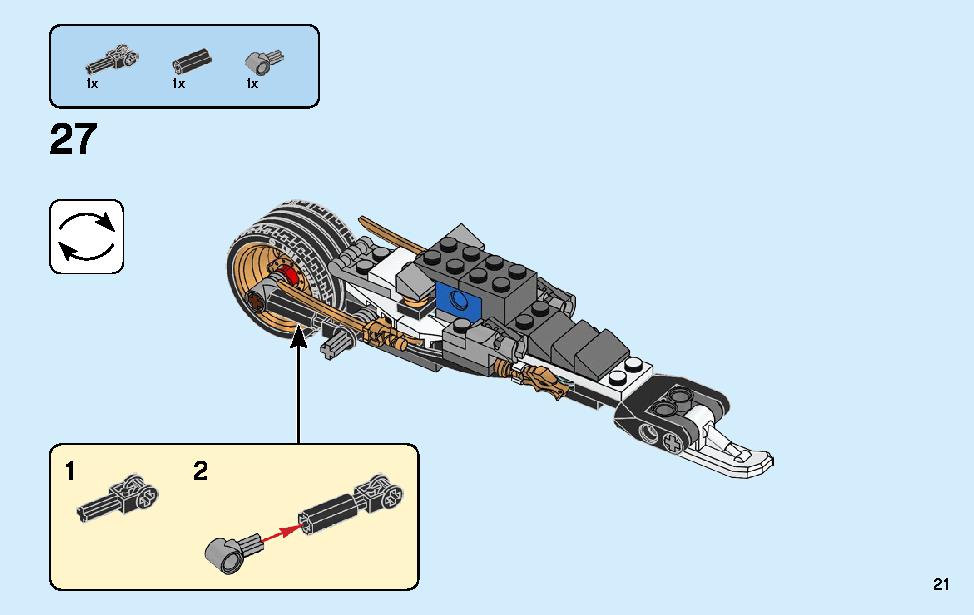 Kai’s Blade Cycle & Zane’s Snowmobile 70667 LEGO information LEGO instructions 21 page