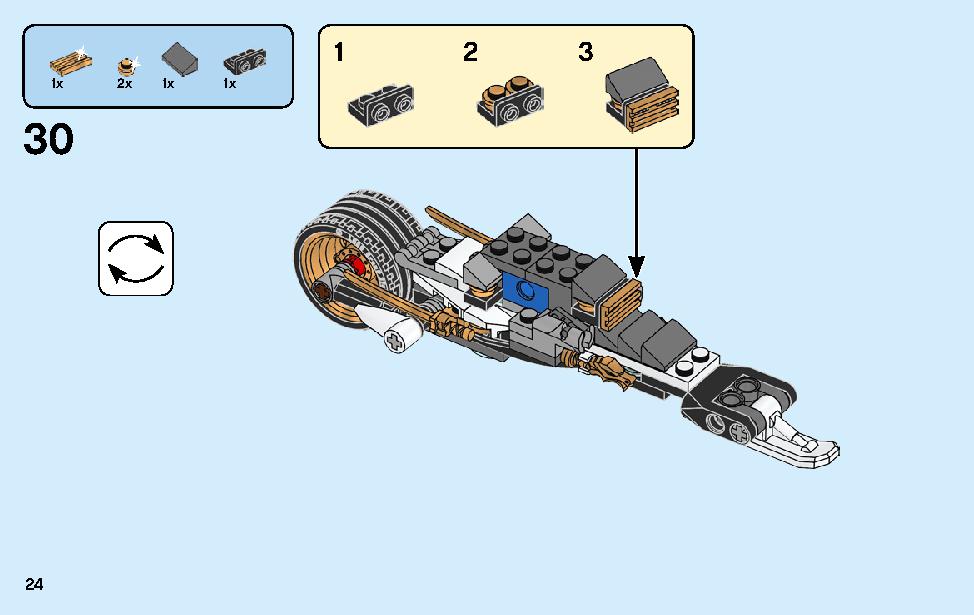 Kai’s Blade Cycle & Zane’s Snowmobile 70667 LEGO information LEGO instructions 24 page