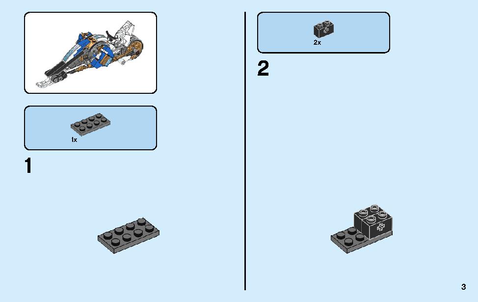 Kai’s Blade Cycle & Zane’s Snowmobile 70667 LEGO information LEGO instructions 3 page