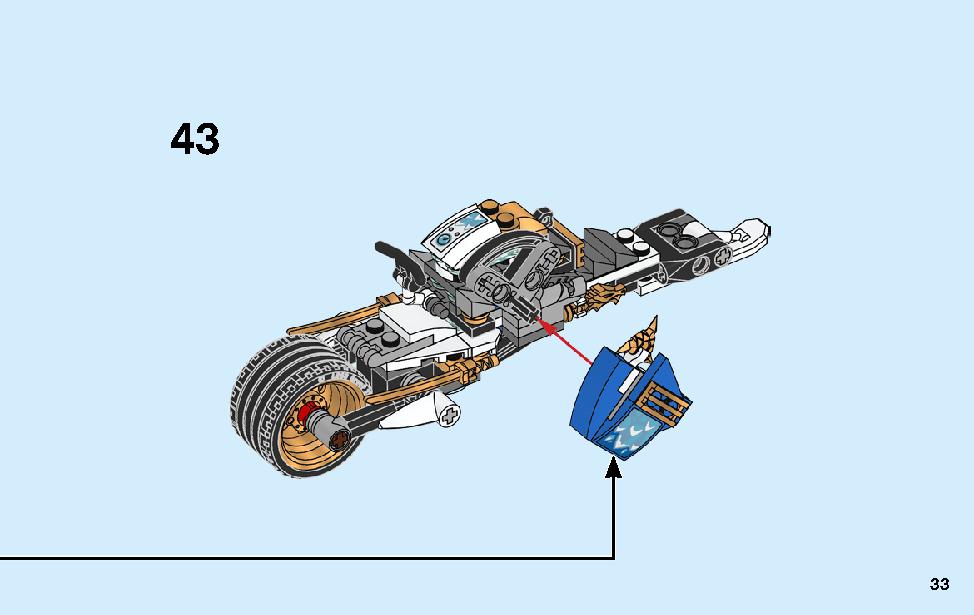 Kai’s Blade Cycle & Zane’s Snowmobile 70667 LEGO information LEGO instructions 33 page